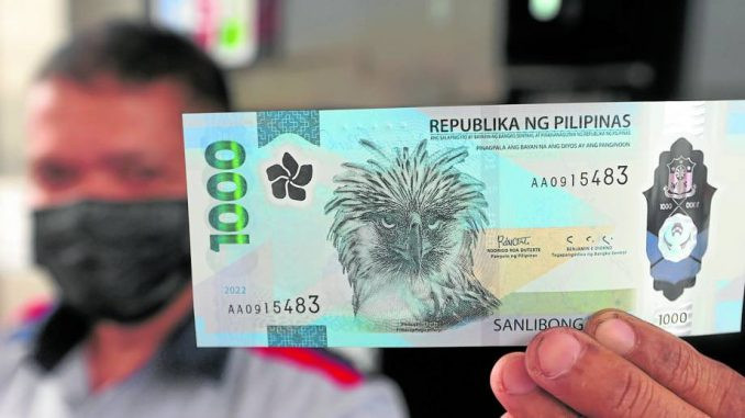 2023 年初，菲律宾将发行3亿张新版P1000纸币