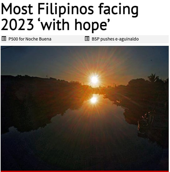 超过9成菲律宾民众对2023年“满怀希望”